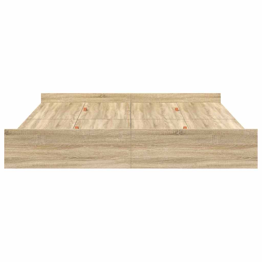 Seng med opbevaring Sonoma eg 180 x 200 cm Konstrueret træ