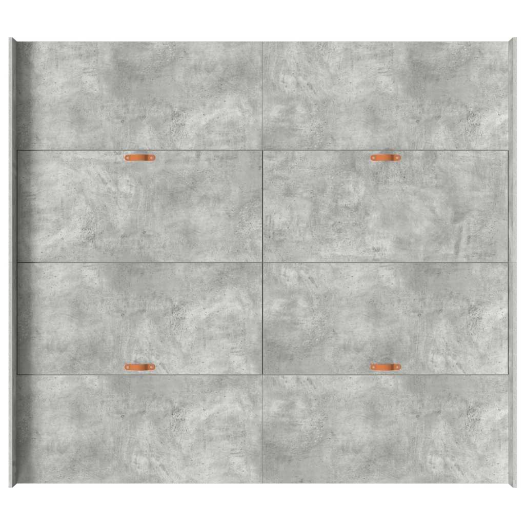 Seng med opbevaring Beton Grå 180 x 200 cm Konstrueret træ