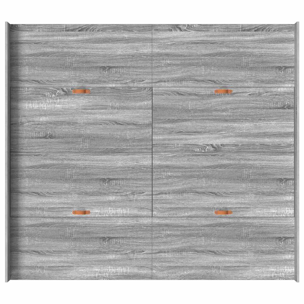 Seng med opbevaring Grå Sonoma 180 x 200 cm Konstrueret træ