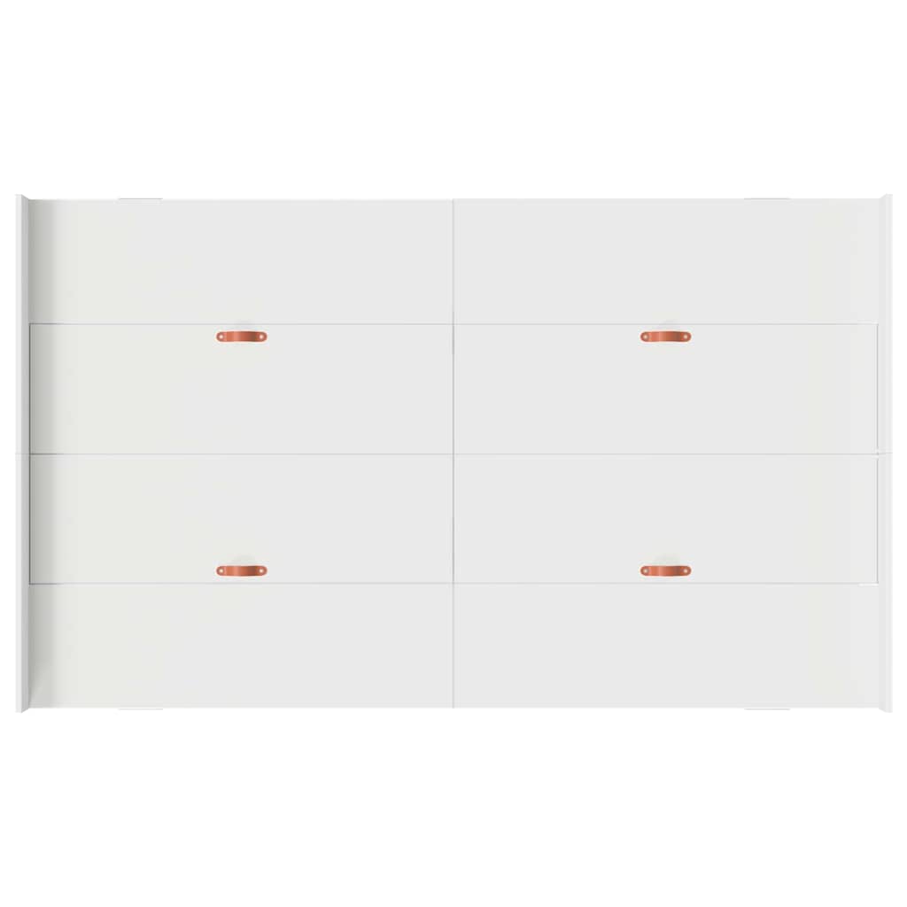 Seng med opbevaring med dør Hvid 120 x 200 cm Konstrueret træ