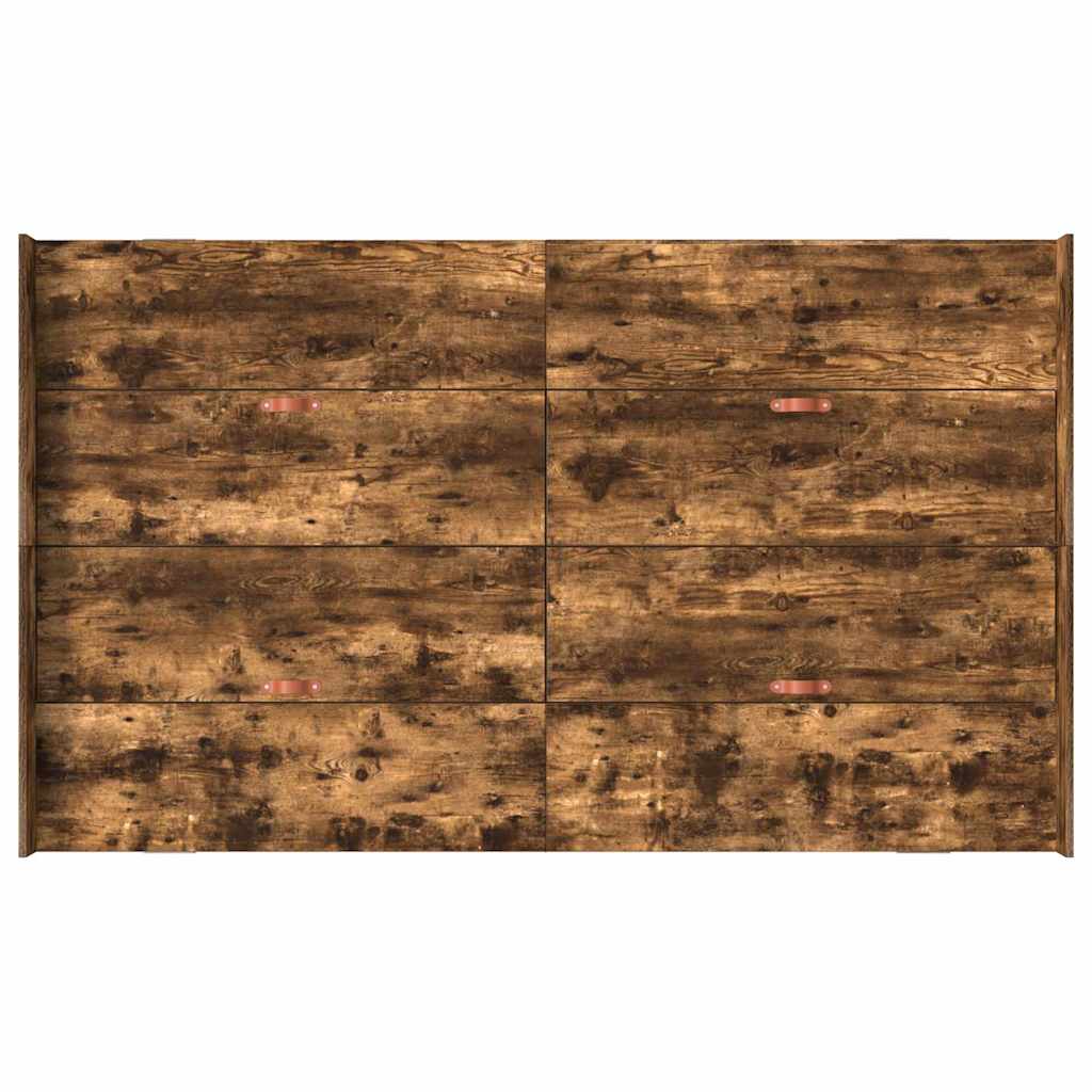 Seng med opbevaring Røget eg 120 x 190 cm Konstrueret træ
