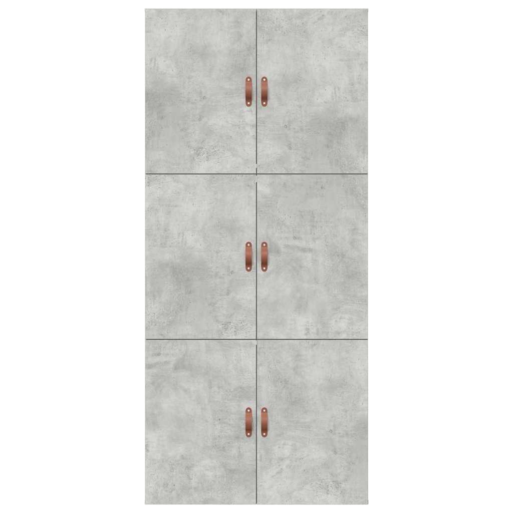 Seng med opbevaring Beton Grå 80 x 200 cm Konstrueret træ