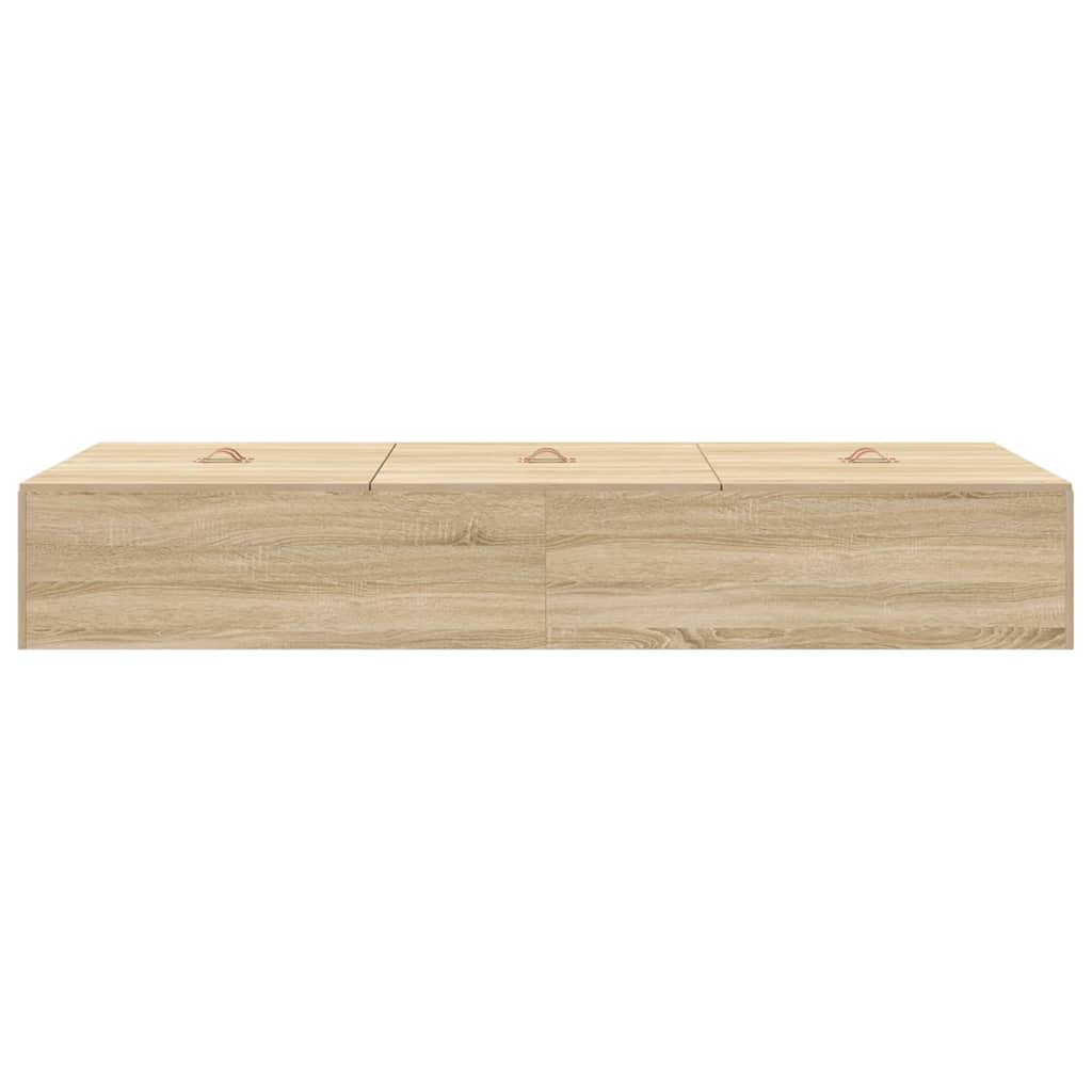 Seng med opbevaring Sonoma eg 90 x 200 cm Konstrueret træ