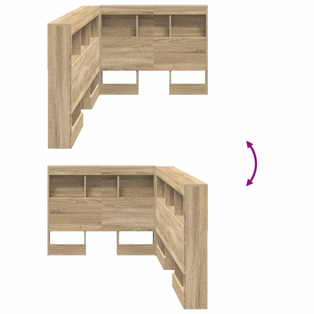 Opbevaringshovedgavl Sonoma eg 80 cm Konstrueret træ