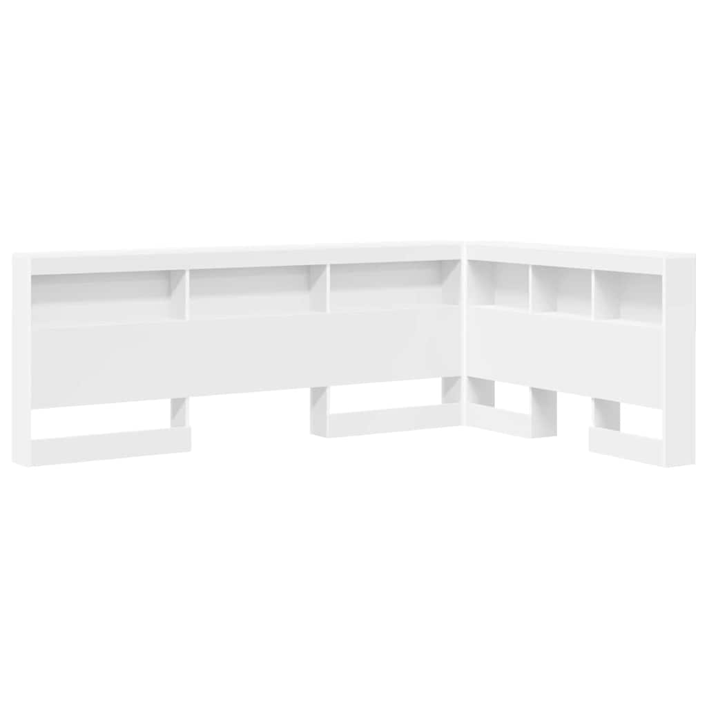 Opbevaringshovedgavl Hvid 120 cm Konstrueret træ