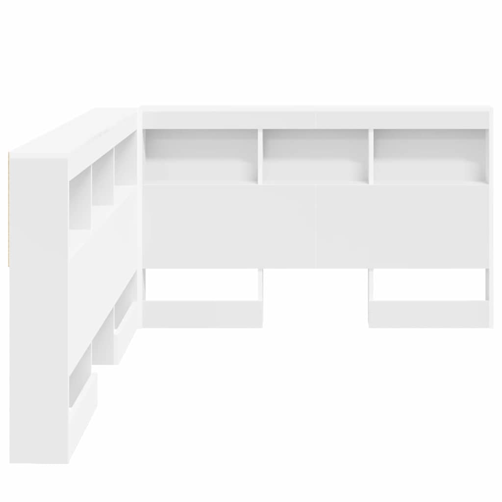 Opbevaringshovedgavl Hvid 120 cm Konstrueret træ