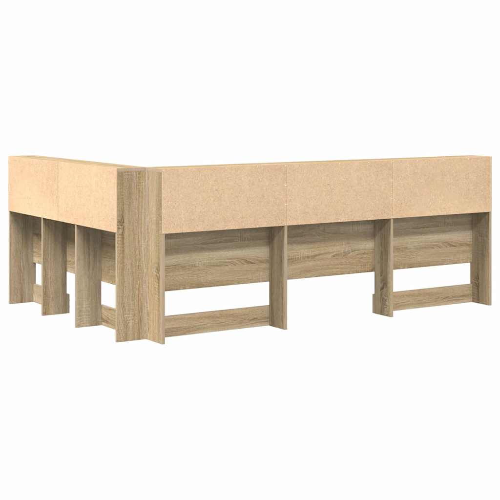 Opbevaringshovedgavl Sonoma eg 120 cm Konstrueret træ