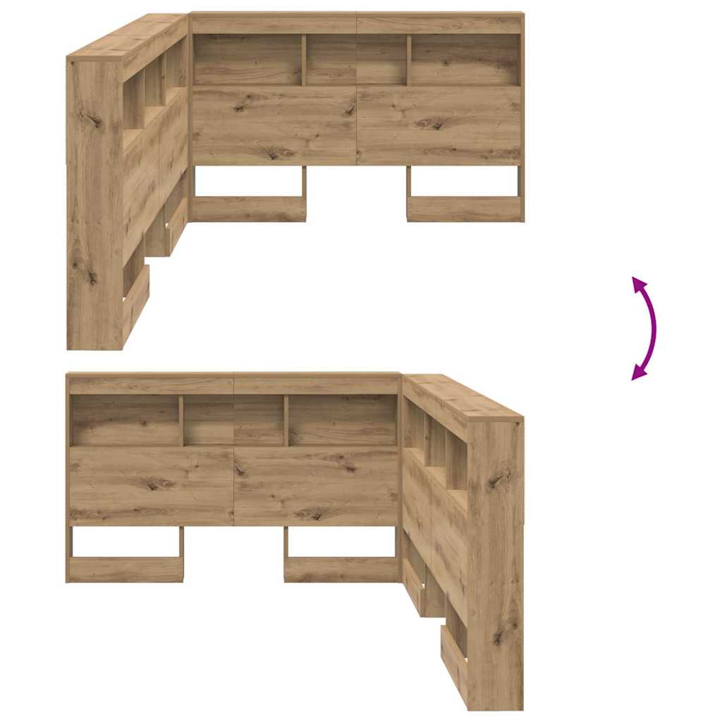 Opbevaringshovedgavl Artisan Egetræ Konstrueret træ