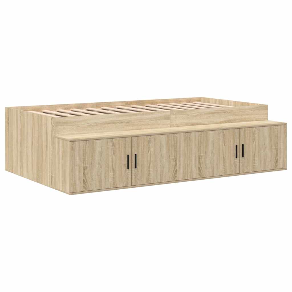Seng med opbevaring Sonoma eg 80 cm Konstrueret træ