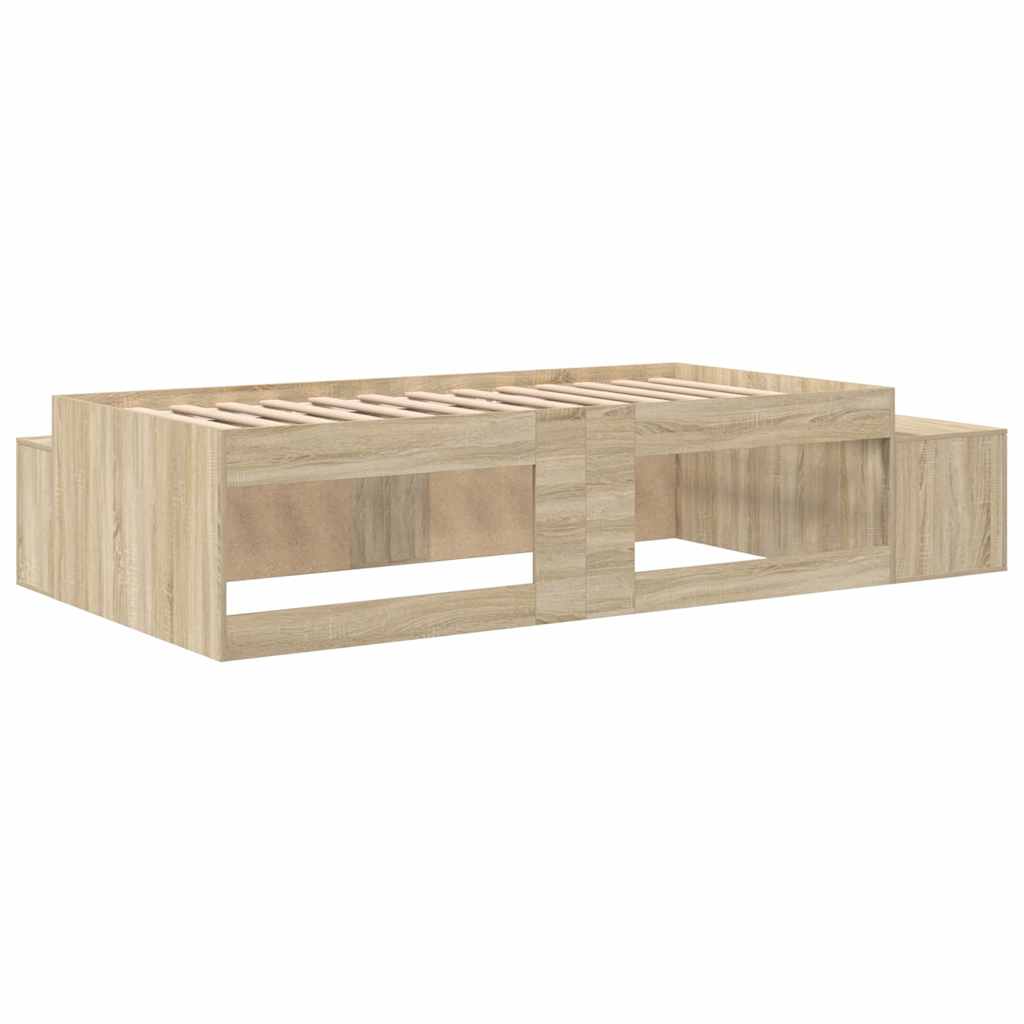 Seng med opbevaring Sonoma eg 80 cm Konstrueret træ