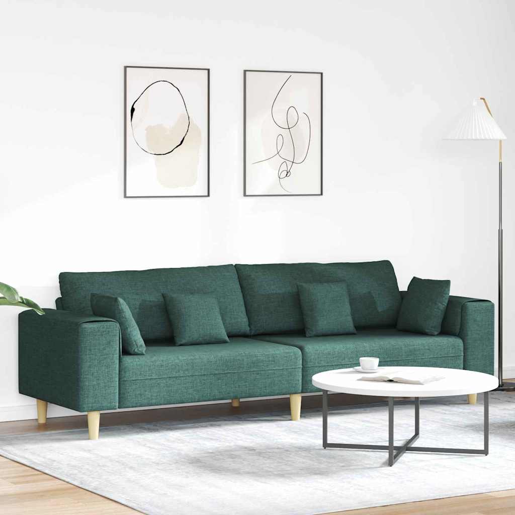 Sofa Mørkegrøn 250 x 77 x 76 cm Stof