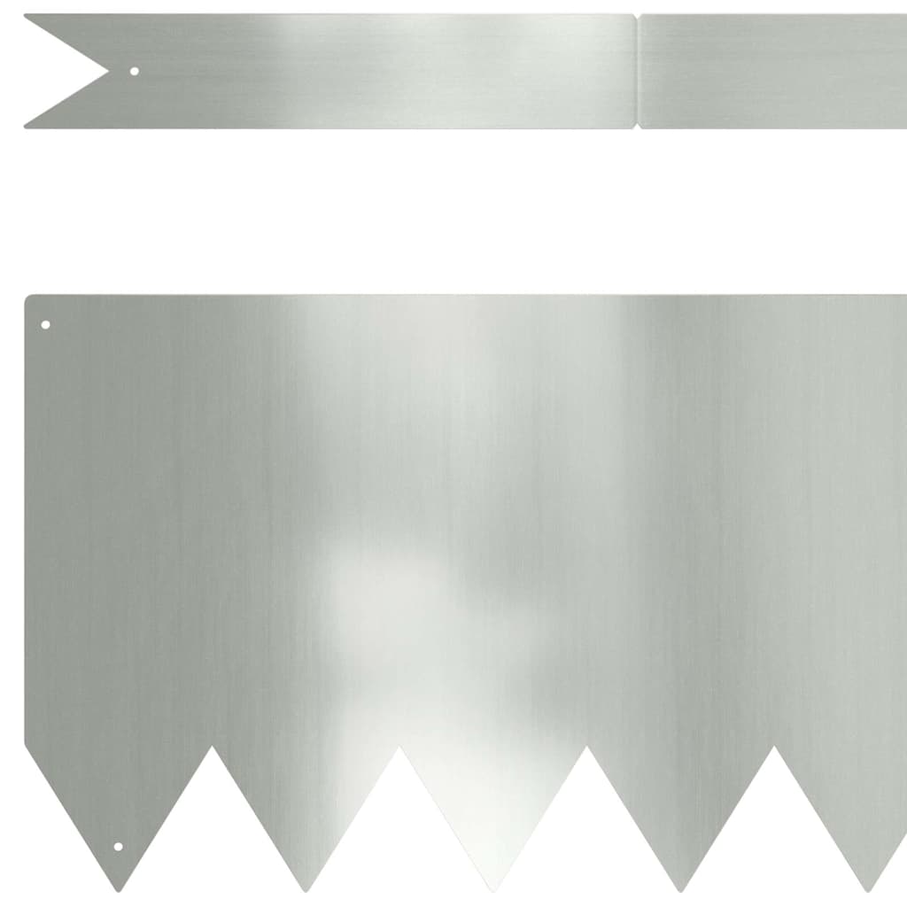Plænekant 50 stk. 100 x 0.05 x 20 cm Galvaniseret stål Sølv