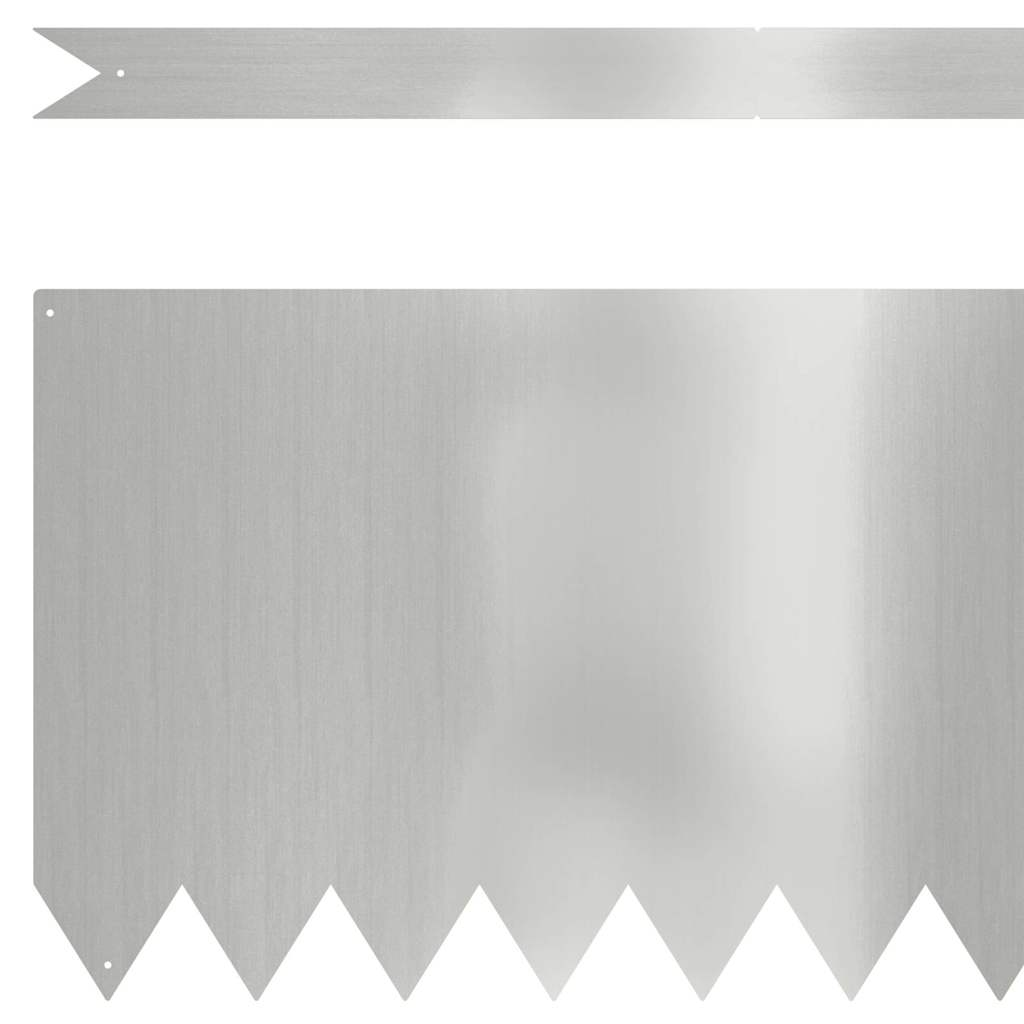 Plænekant 30 stk. 100 x 0,05 x 30 cm Galvaniseret stål Sølv