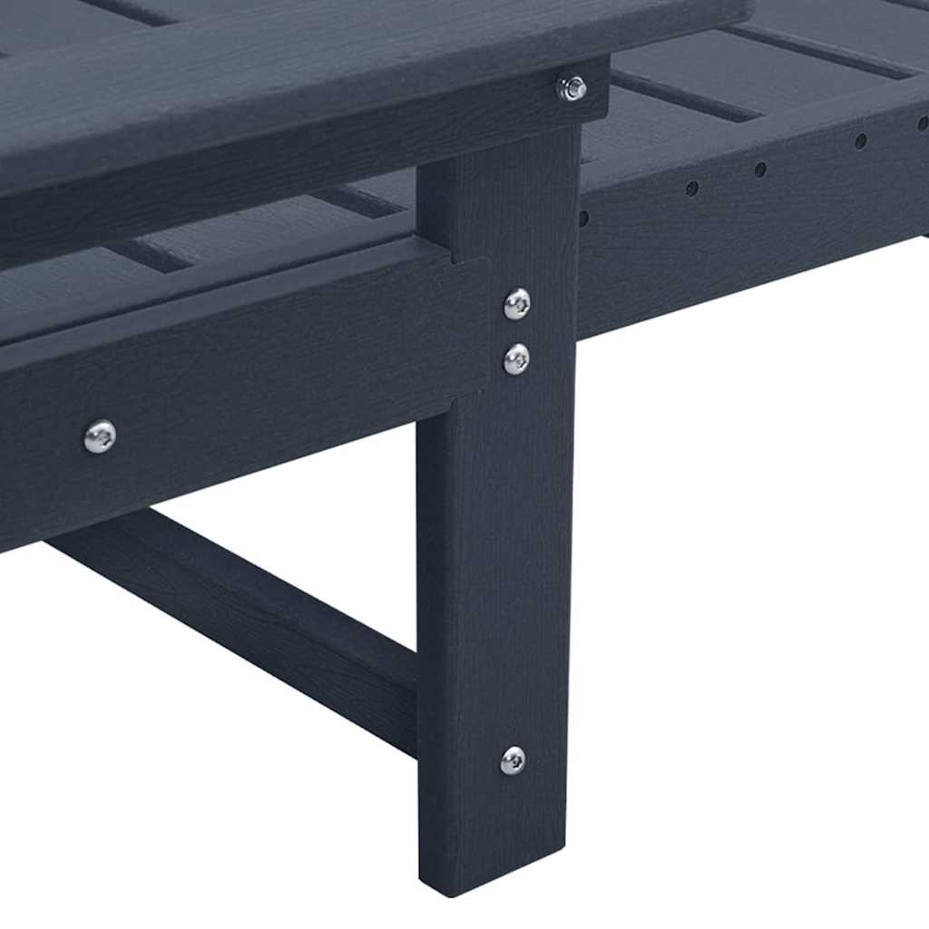 Solstol 2 stk. Polyethylen Marineblå