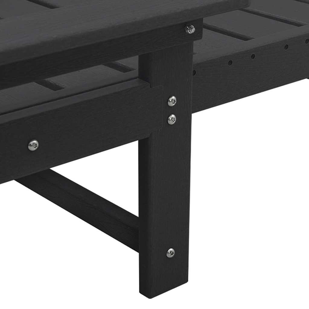 Solstol 2 stk. Polyethylen Sort