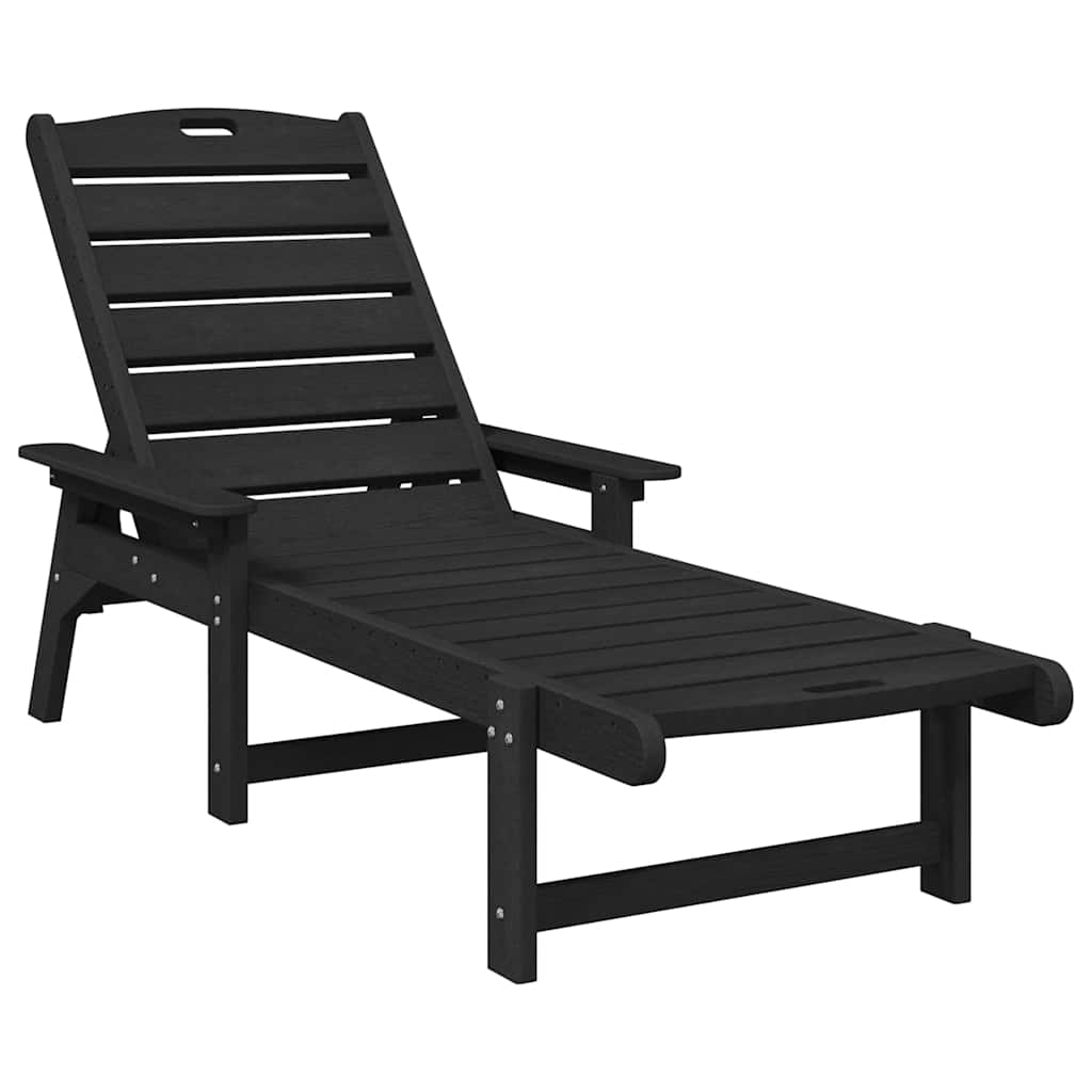 Solstol 2 stk. Polyethylen Sort