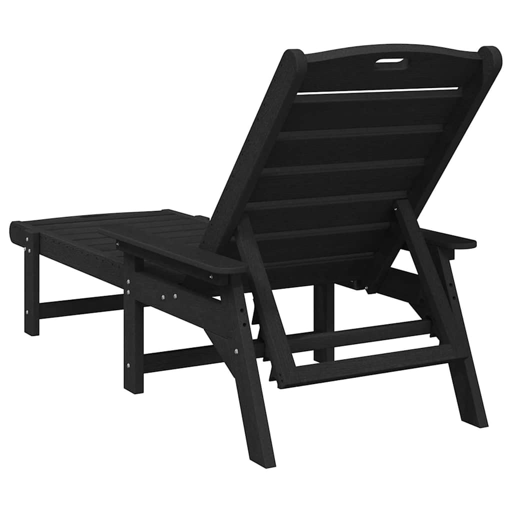 Solstol 2 stk. Polyethylen Sort
