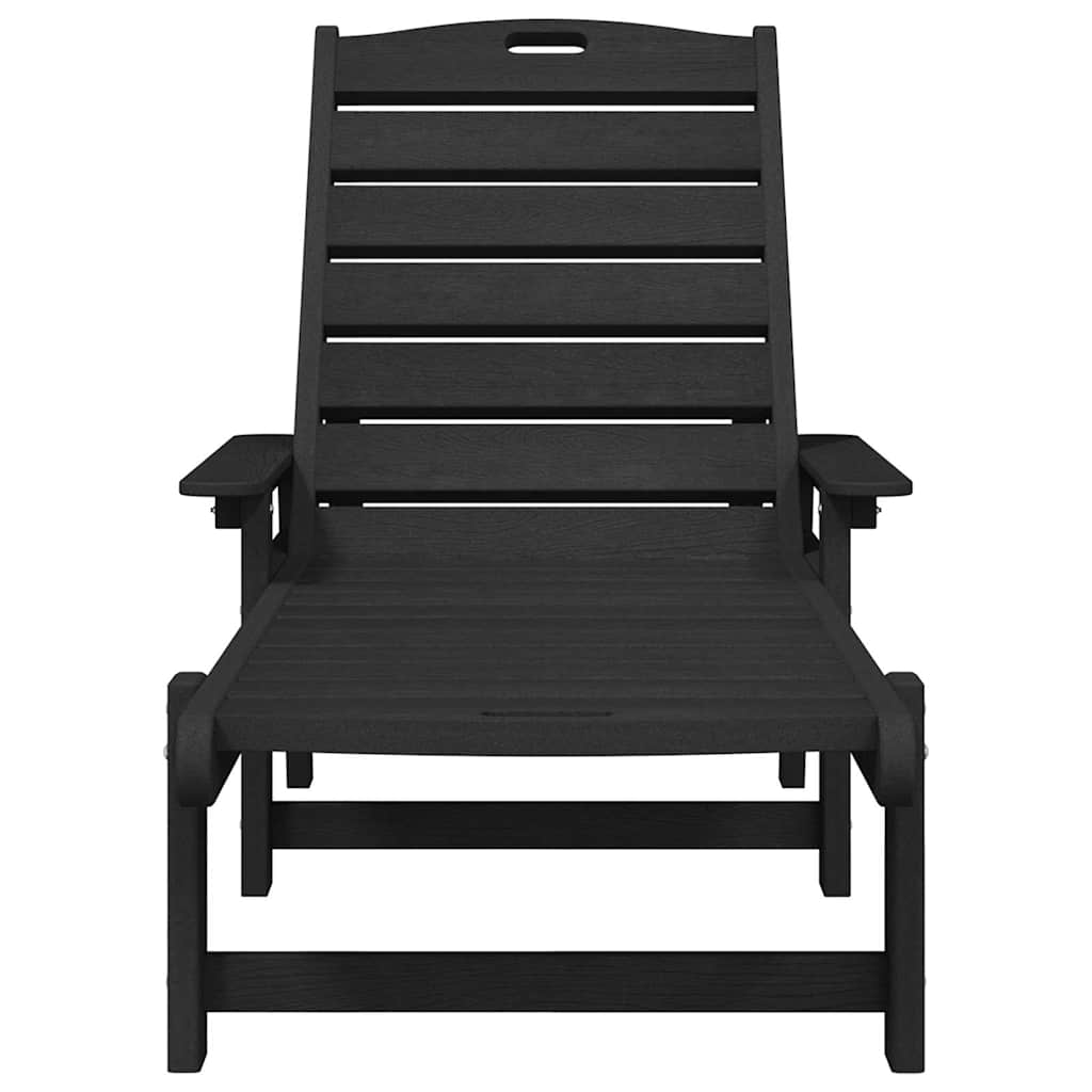 Solstol 2 stk. Polyethylen Sort