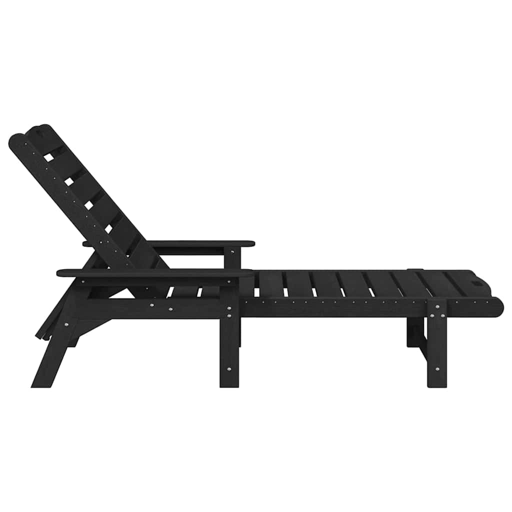 Solstol 2 stk. Polyethylen Sort