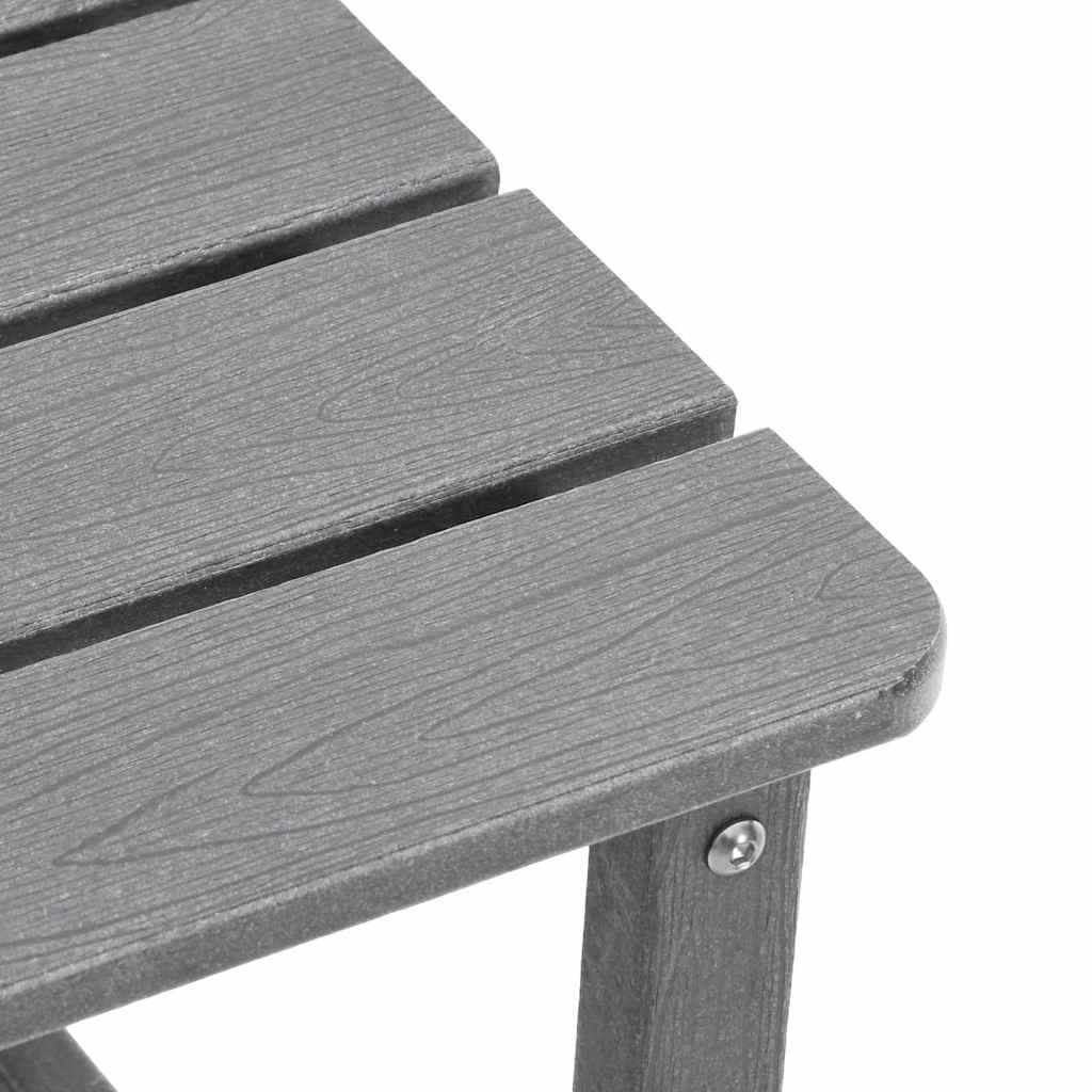 Solstol 3 stk. Polyethylen Lysegrå
