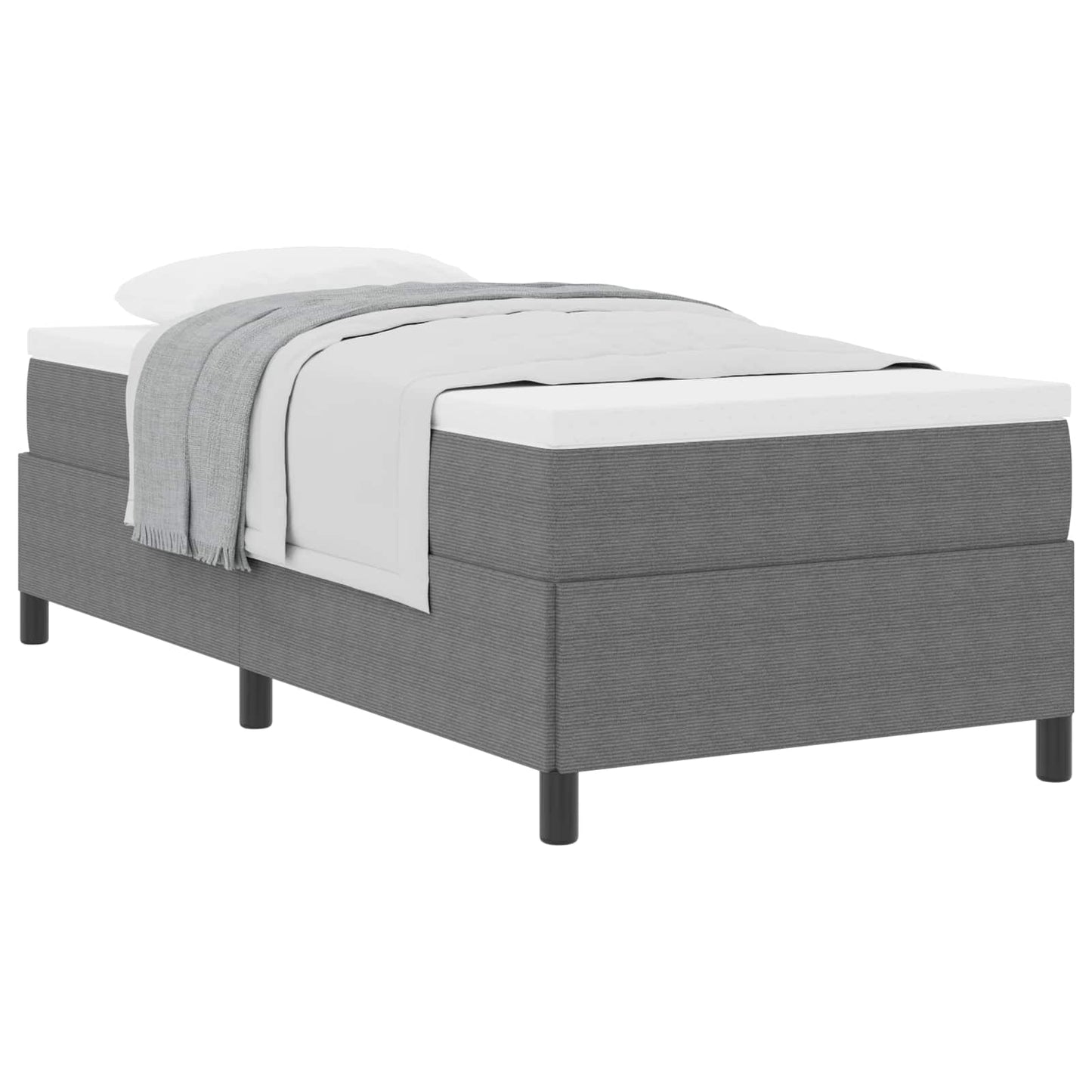 Box spring seng Lysegrå 80 x 200 cm Velourstof