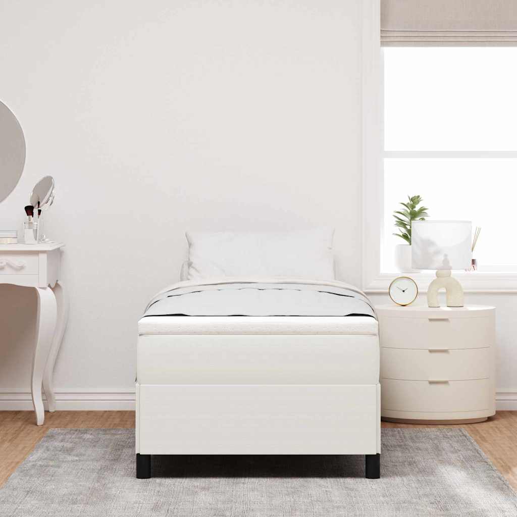 Box spring seng Creme 80 x 200 cm Velourstof