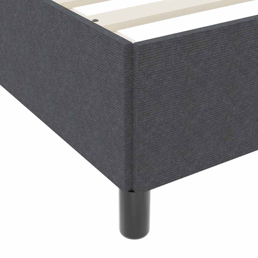 Box spring seng Mørkegrå 90 x 190 cm Velourstof