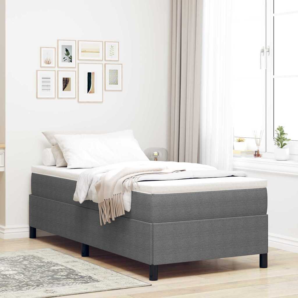Box spring seng Lysegrå 90 x 200 cm Velourstof