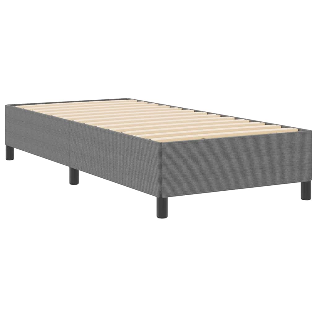 Box spring seng Lysegrå 90 x 200 cm Velourstof