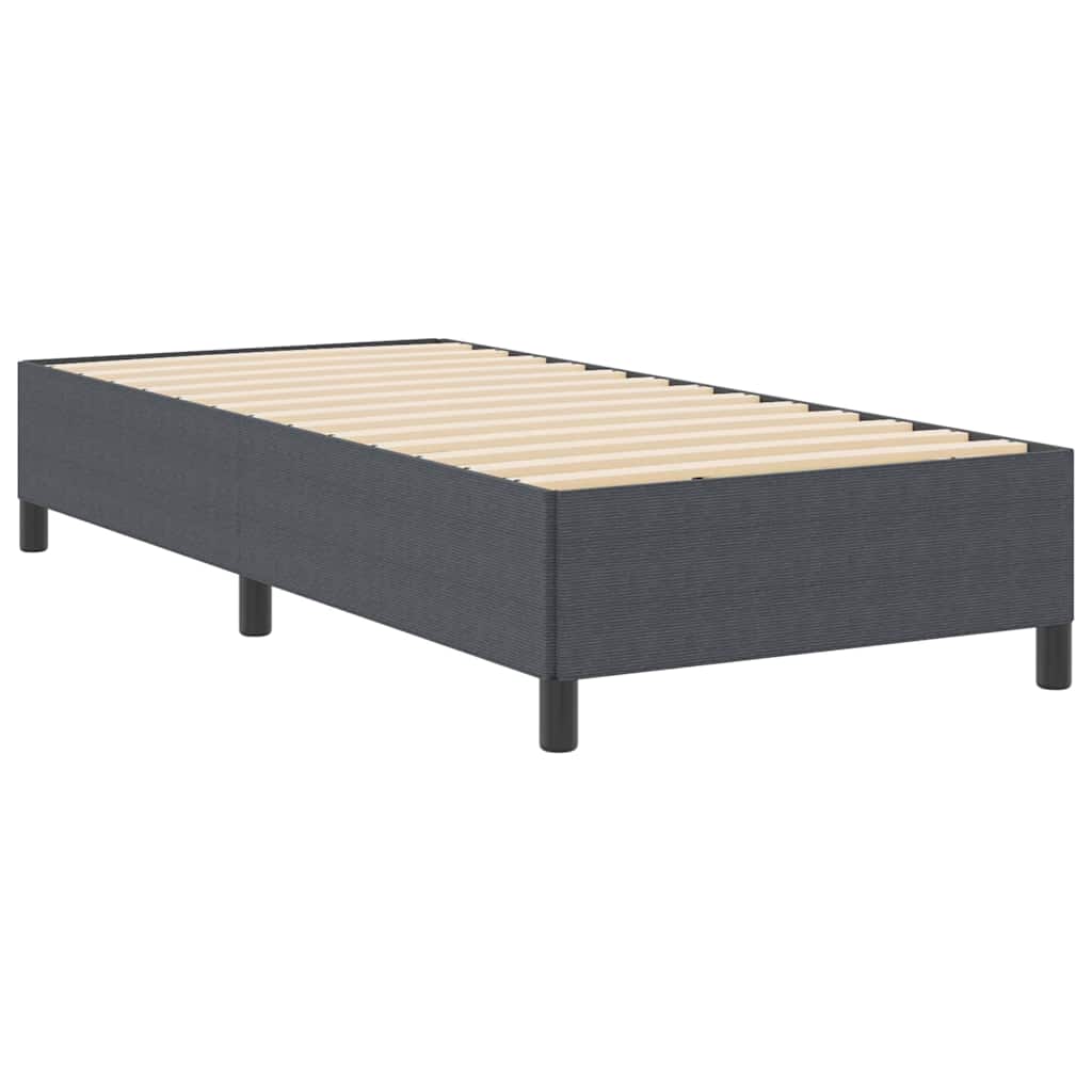Box spring seng Mørkegrå 90 x 200 cm Velourstof