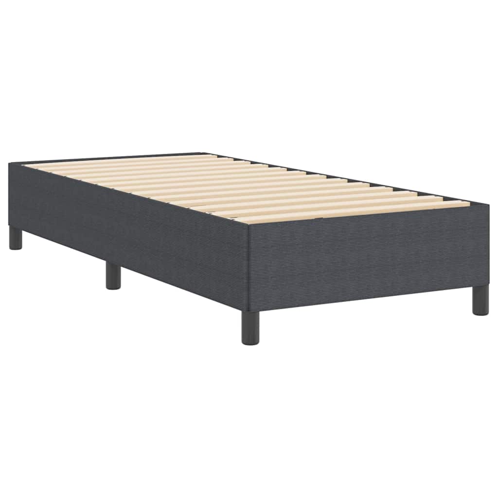 Box spring seng Mørkegrå 90 x 200 cm Velourstof
