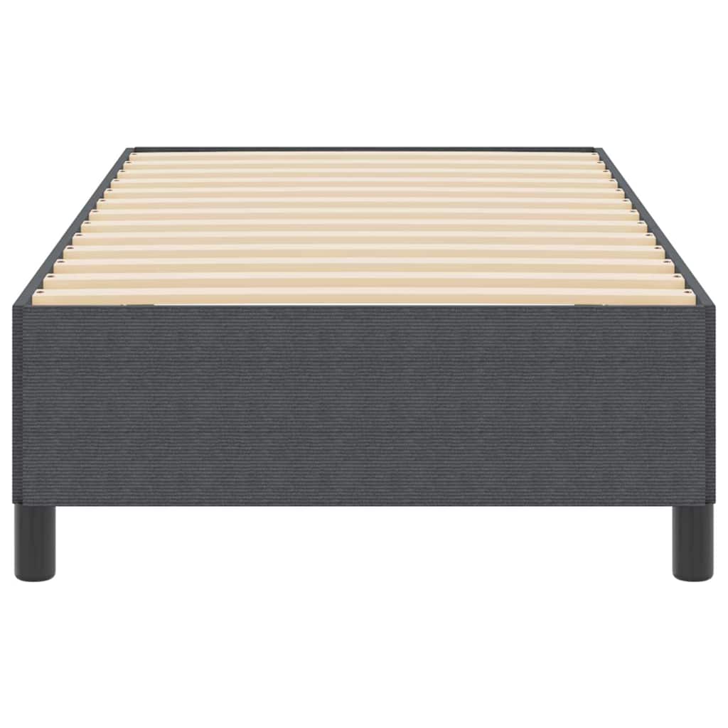 Box spring seng Mørkegrå 90 x 200 cm Velourstof