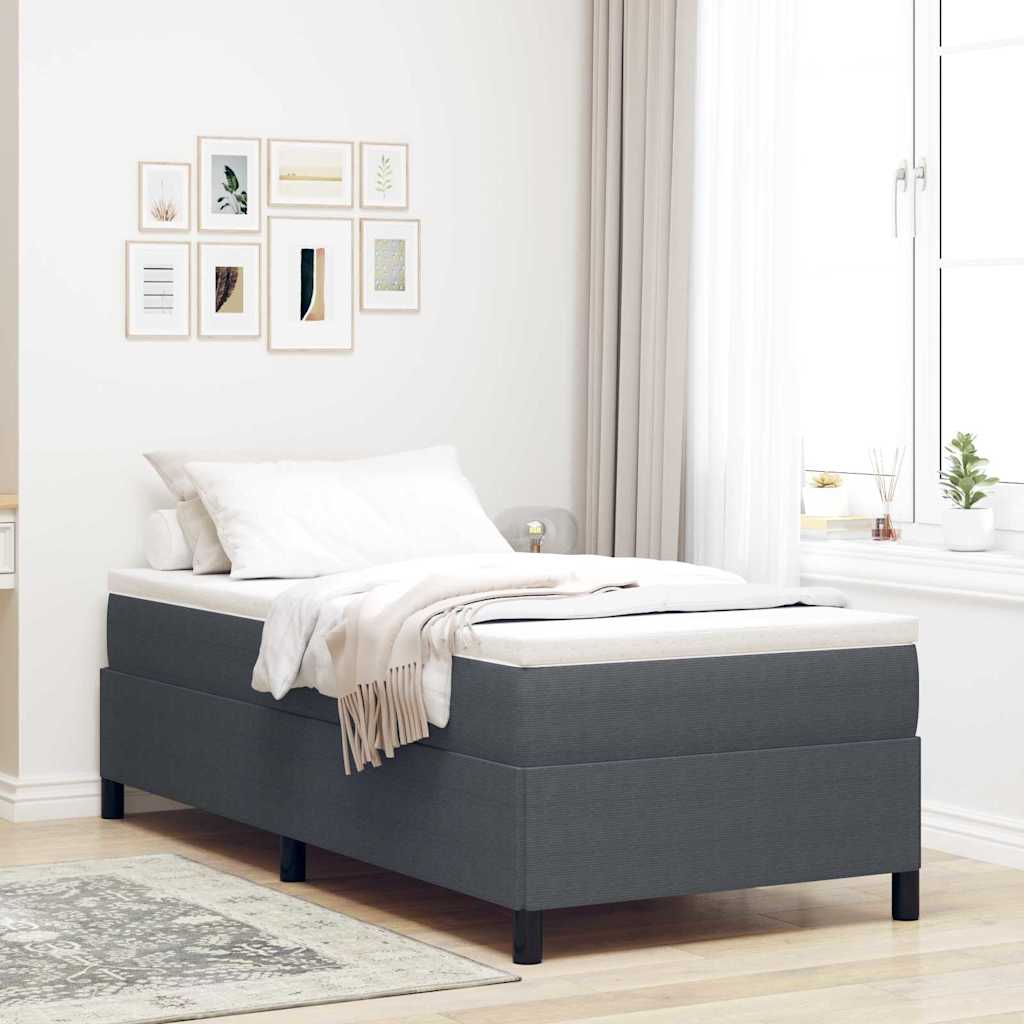 Box spring seng Mørkegrå 100 x 200 cm Velourstof
