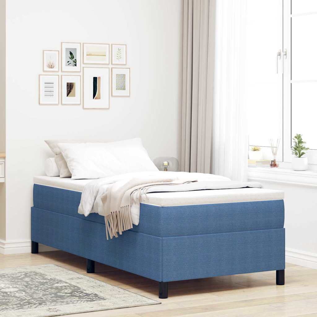 Box spring seng Blå 100 x 200 cm Velourstof
