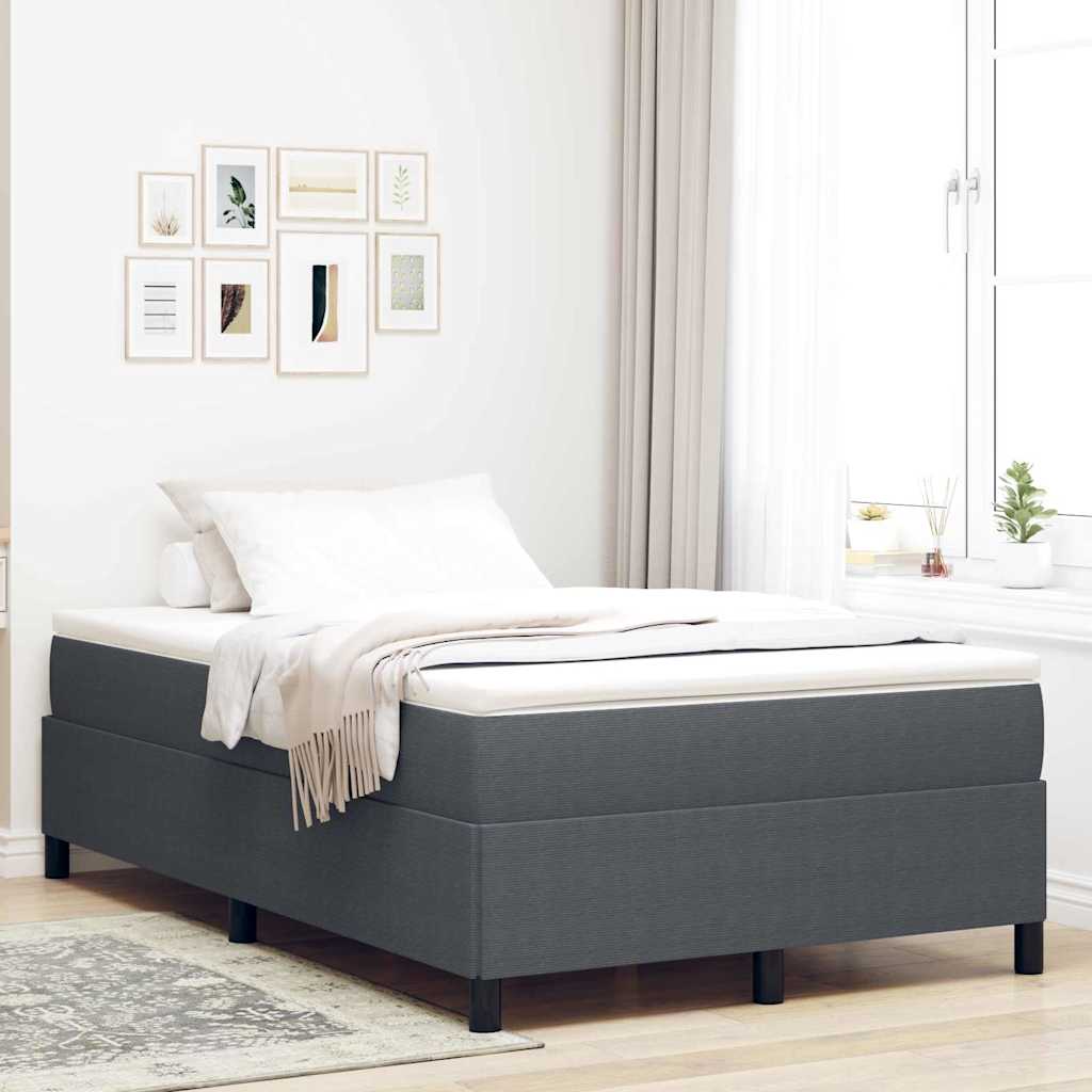 Box spring seng Mørkegrå 120 x 190 cm Velourstof