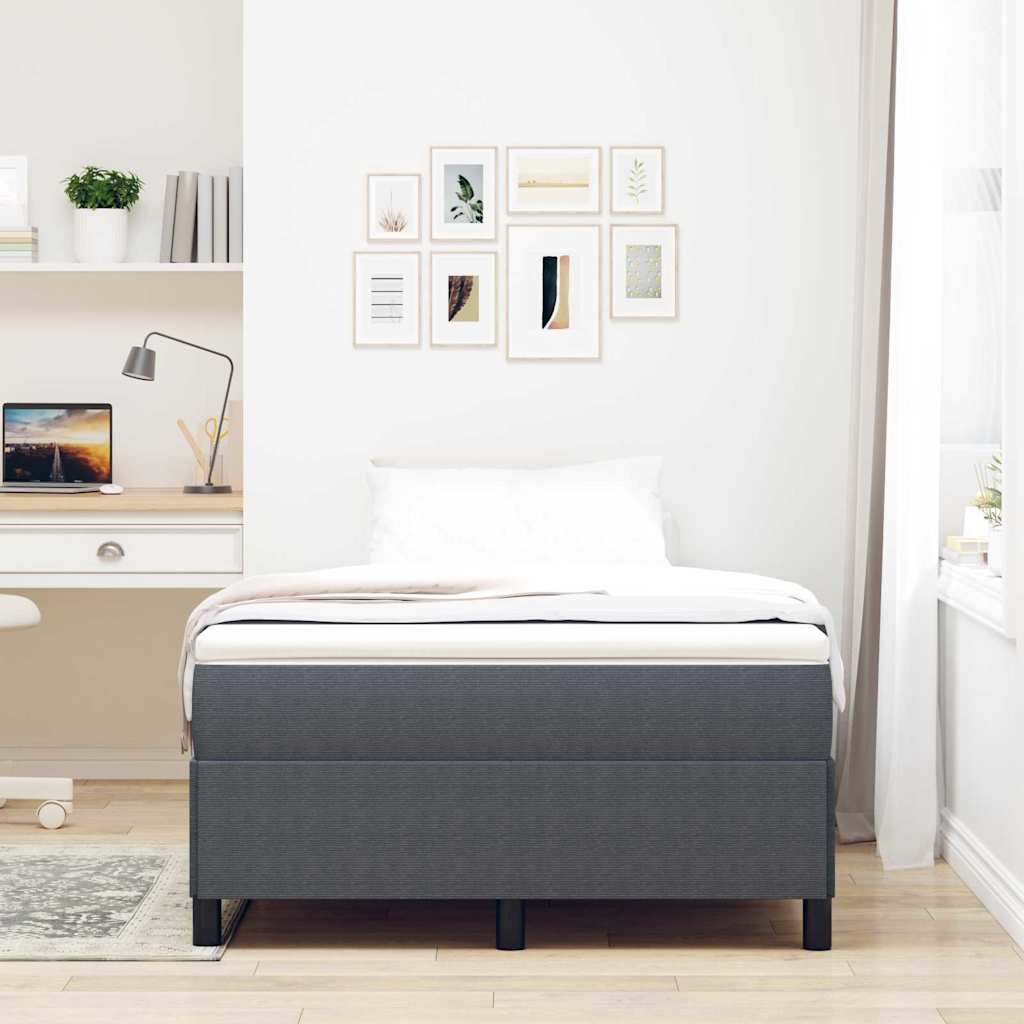 Box spring seng Mørkegrå 120 x 190 cm Velourstof
