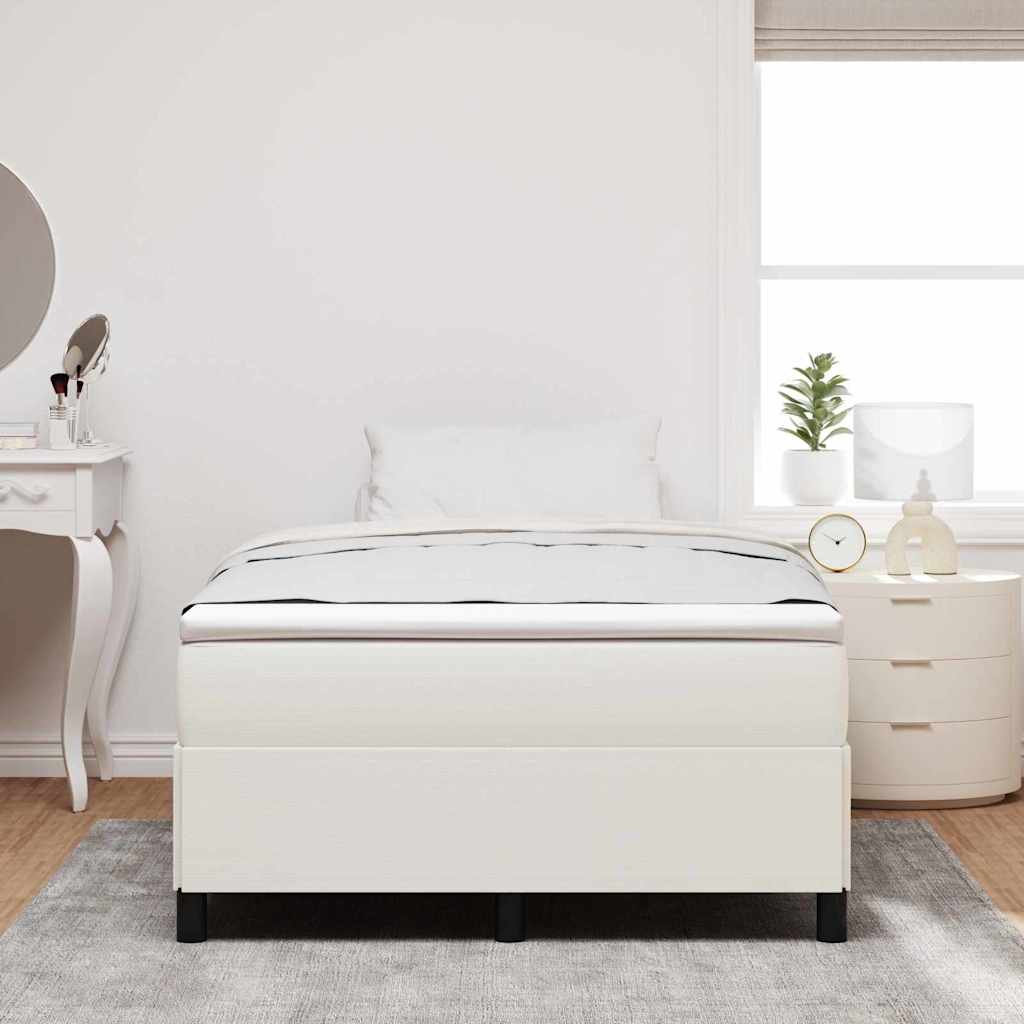 Box spring seng Cremefarvet 120 x 190 cm Velourstof
