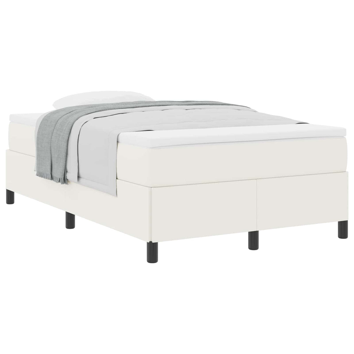 Box spring seng Cremefarvet 120 x 190 cm Velourstof