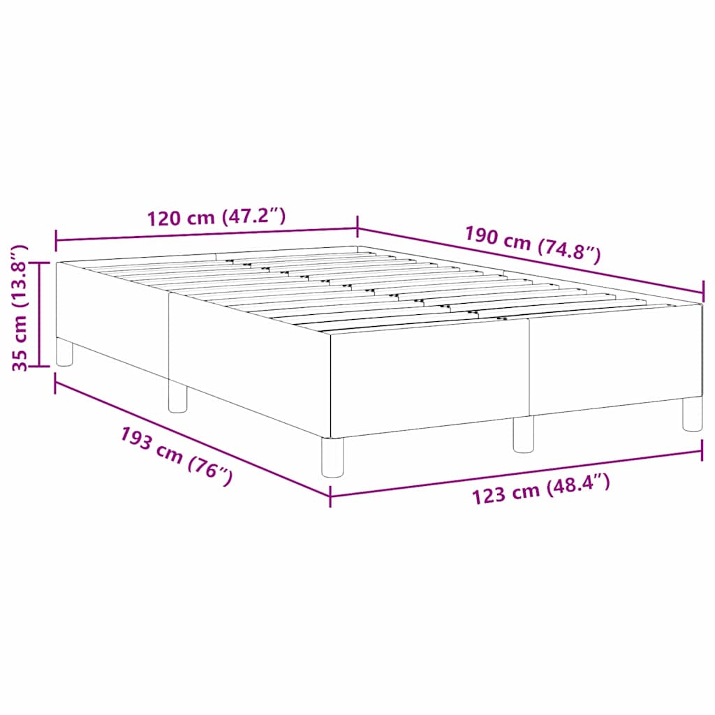 Box spring seng Grågrøn 120 x 190 cm Velourstof