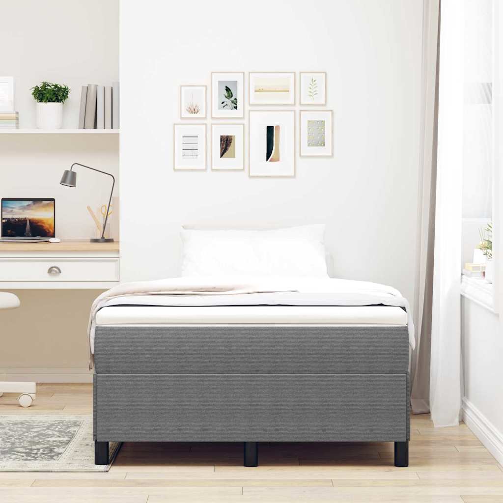 Box spring seng Lysegrå 120 x 200 cm Velourstof