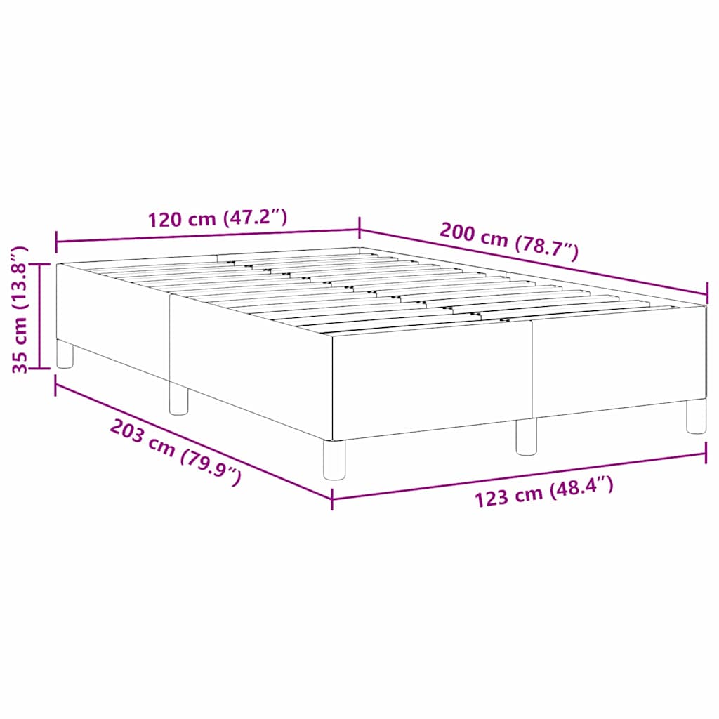 Box spring seng Lysegrå 120 x 200 cm Velourstof