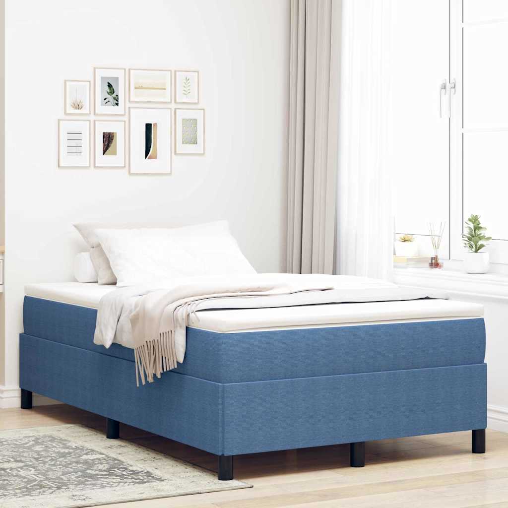Box spring seng Blå 120 x 200 cm Velourstof