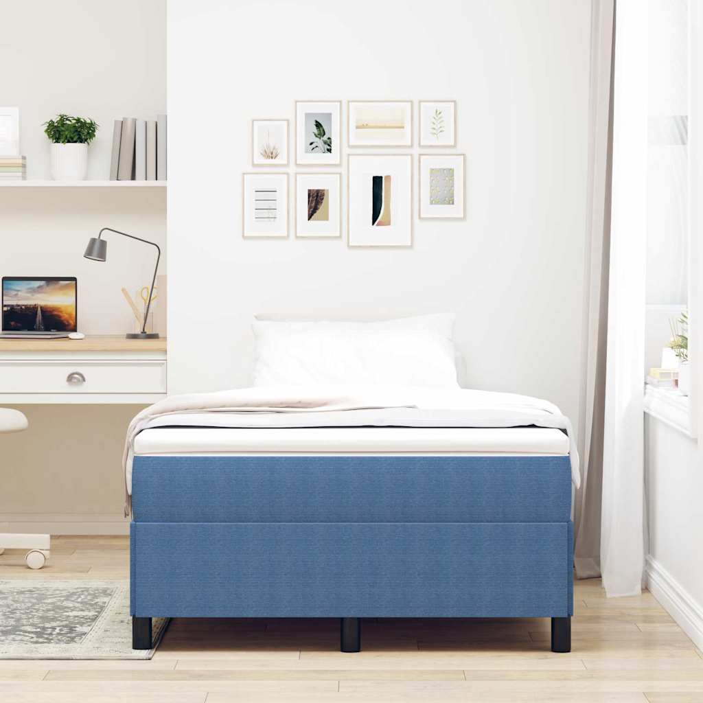 Box spring seng Blå 120 x 200 cm Velourstof