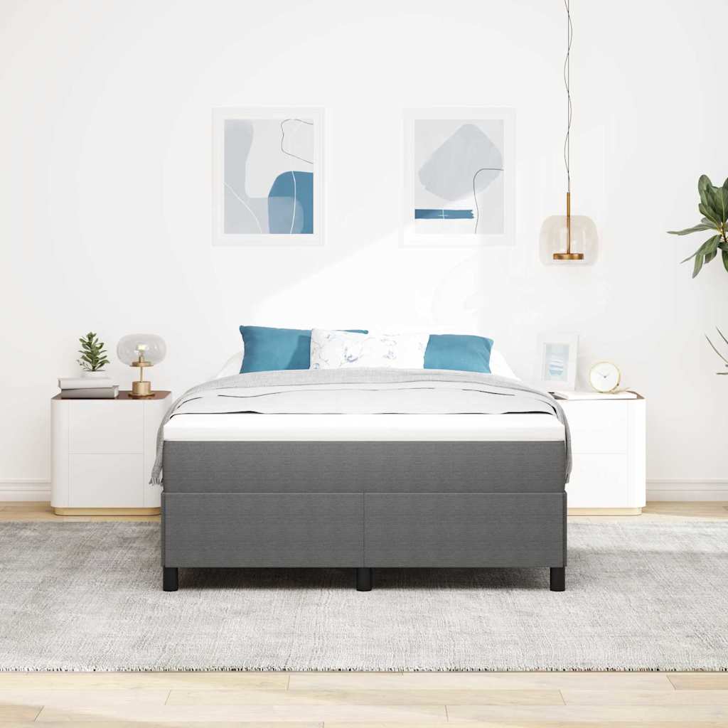 Box spring seng Lysegrå 140 x 190 cm Velourstof