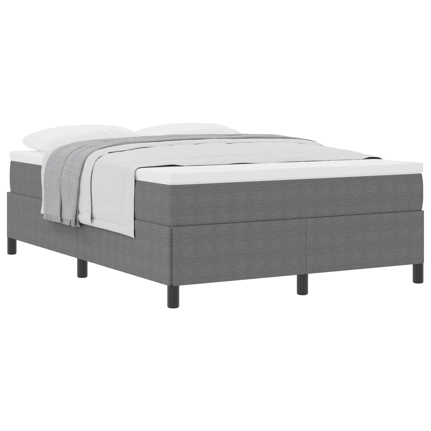 Box spring seng Lysegrå 140 x 190 cm Velourstof