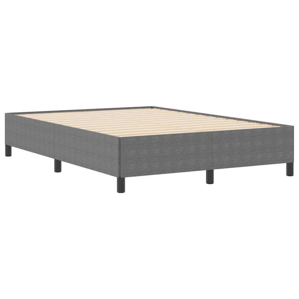 Box spring seng Lysegrå 140 x 190 cm Velourstof