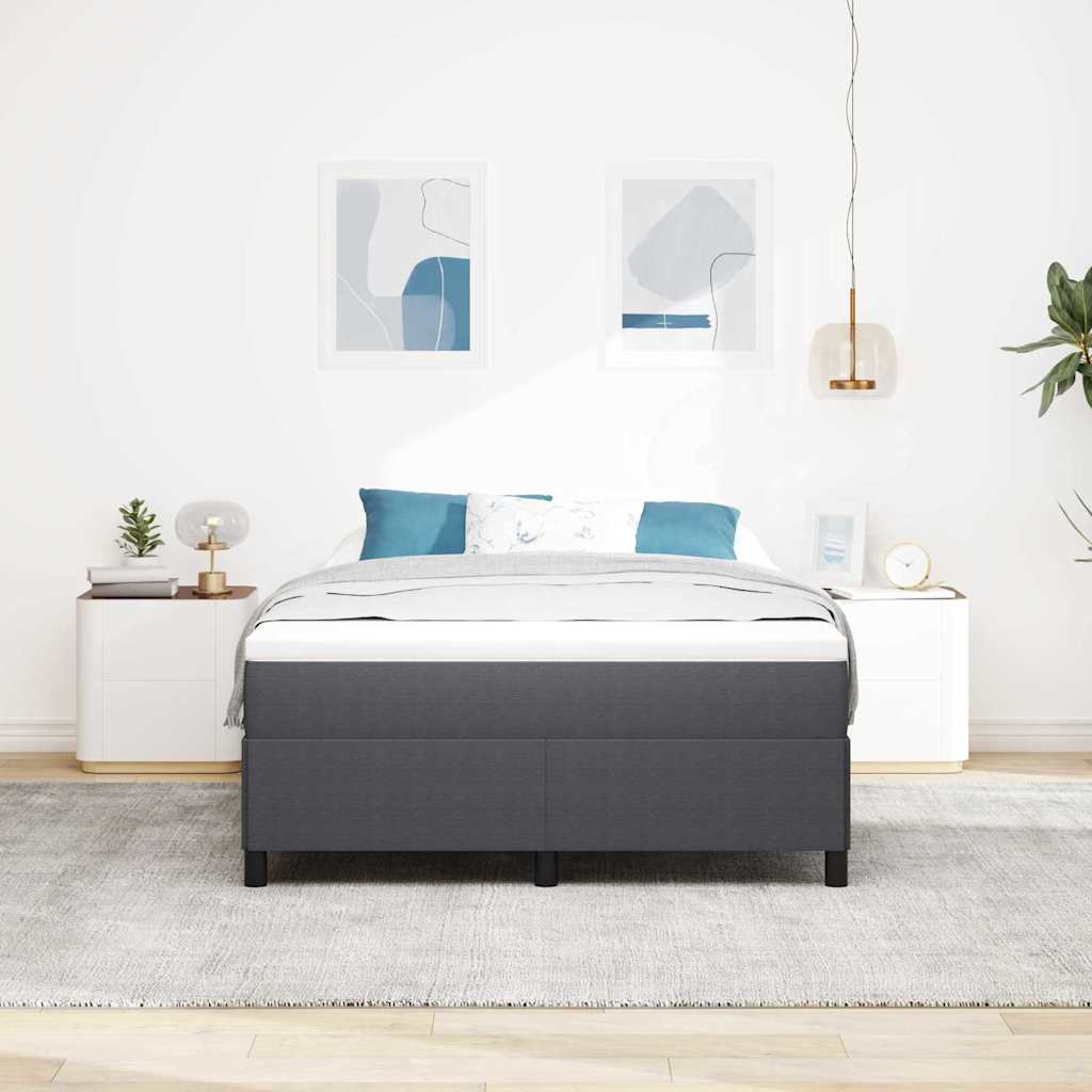 Box spring seng Mørkegrå 140 x 190 cm Velourstof