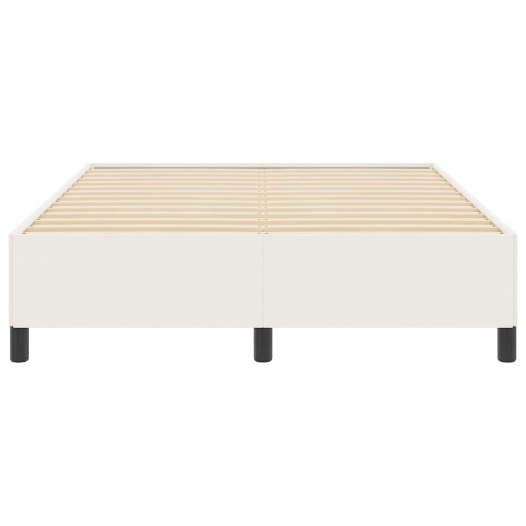 Box spring seng Cremefarvet 140 x 190 cm Velourstof