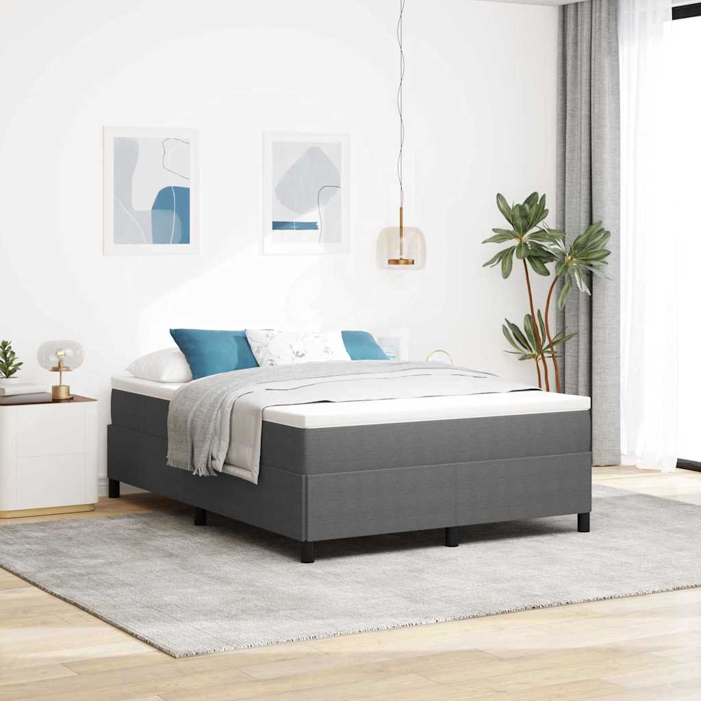 Box spring seng Lysegrå 140 x 200 cm Velourstof