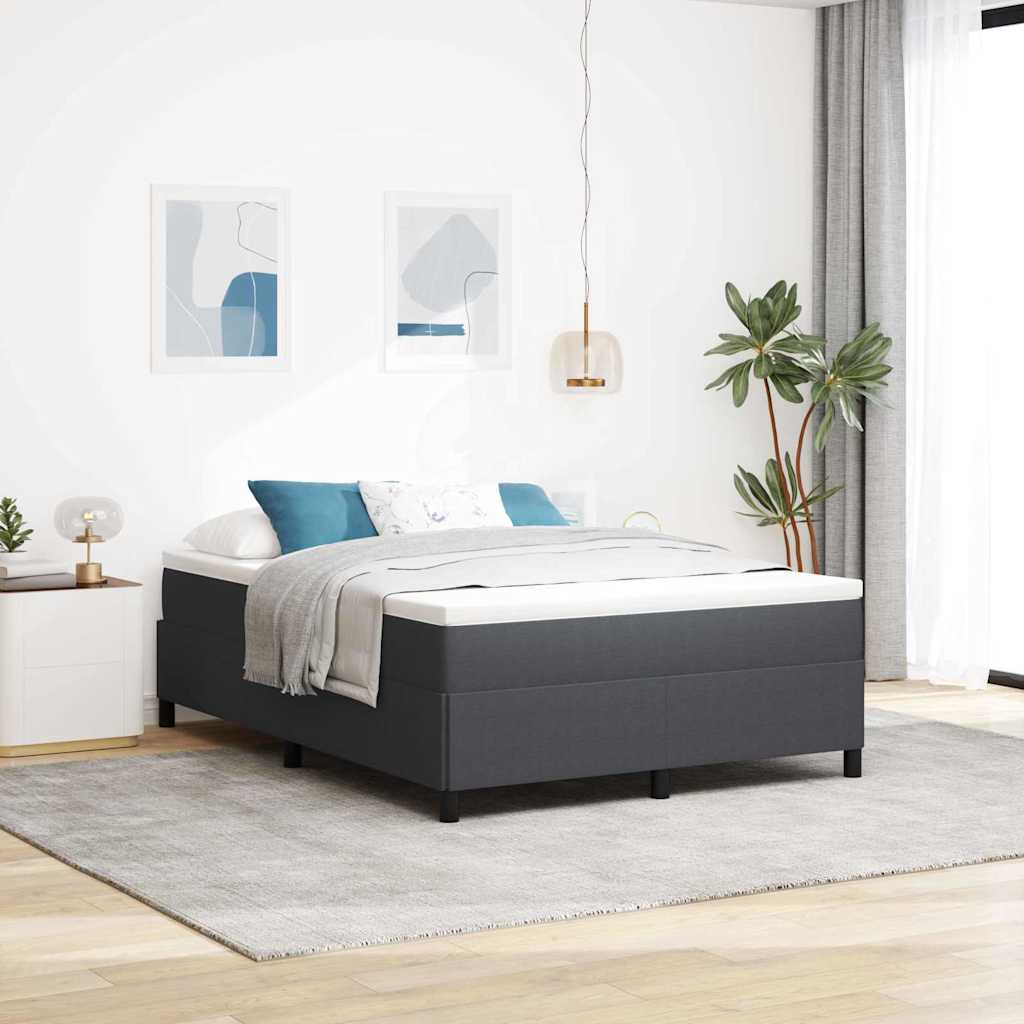 Box spring seng Mørkegrå 140 x 200 cm Velourstof